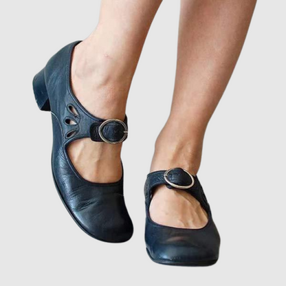Women's Mary Jane Shoes Rounded-Toe Buckled Strap