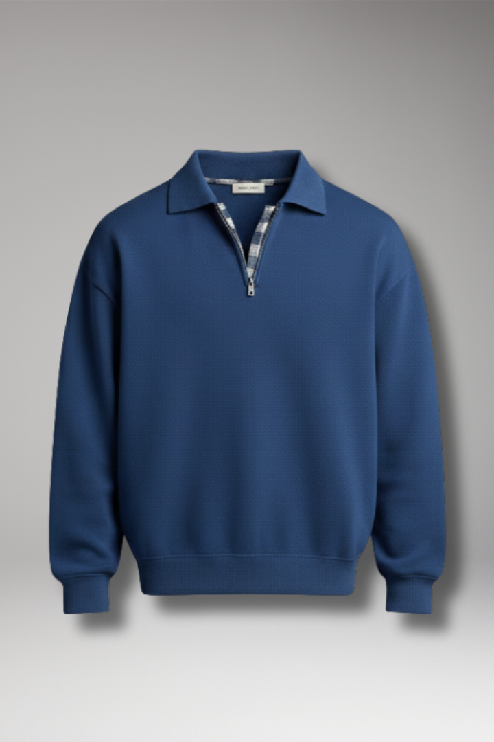 Men's V-Neck Long Sleeve Sweater - 
Fashinoza