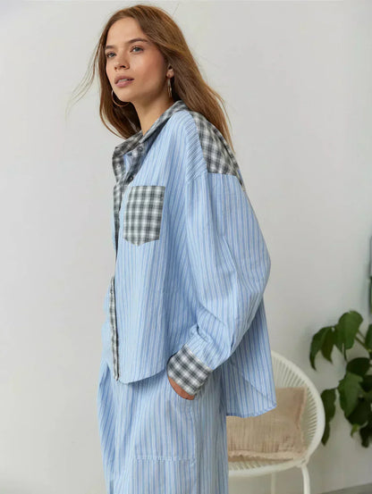 Grace | Women Spring Plaid Two Piece Set