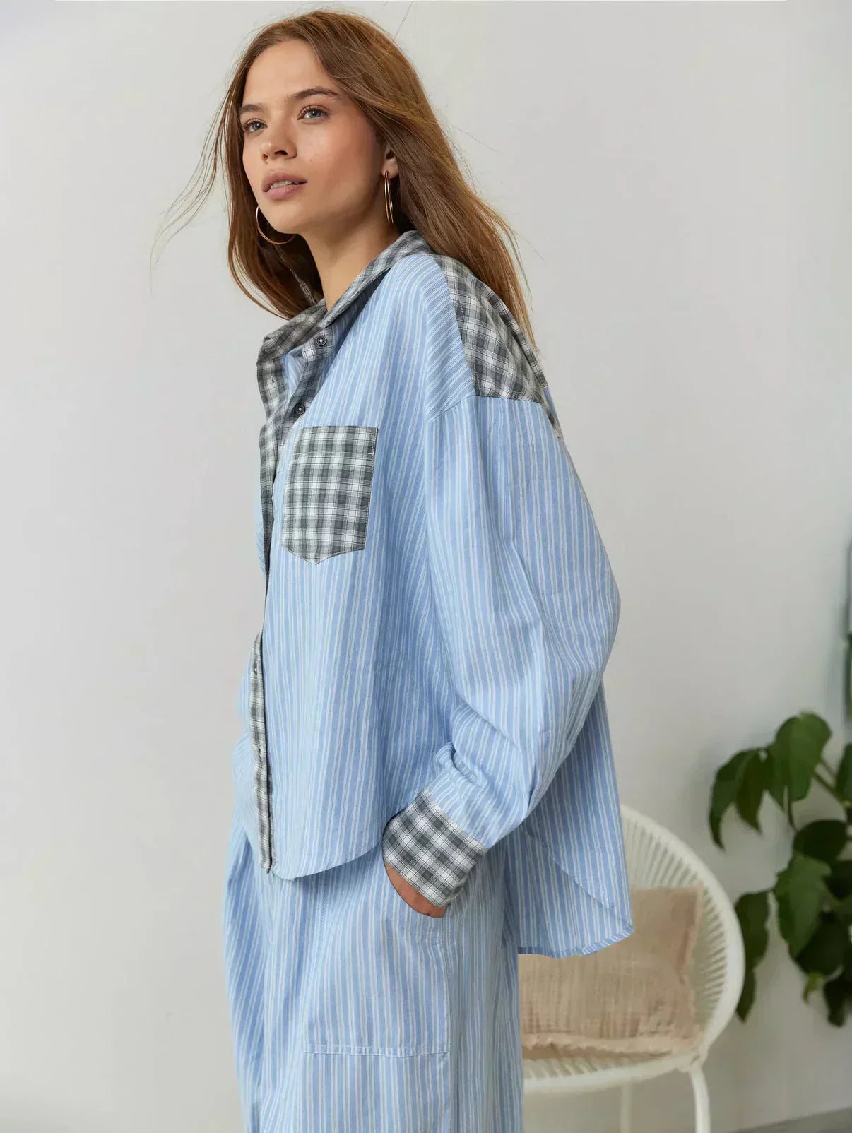 Amelia | Women Spring Plaid Two Piece Set