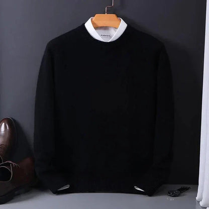 Women's Fine Wool Sweater Relaxed Fit Beige - Fashinoza