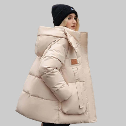 Women's Quilted Hooded Jacket - Fashinoza