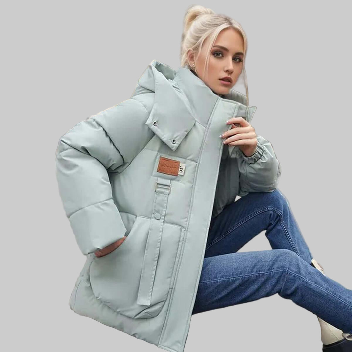 Women's Quilted Hooded Jacket