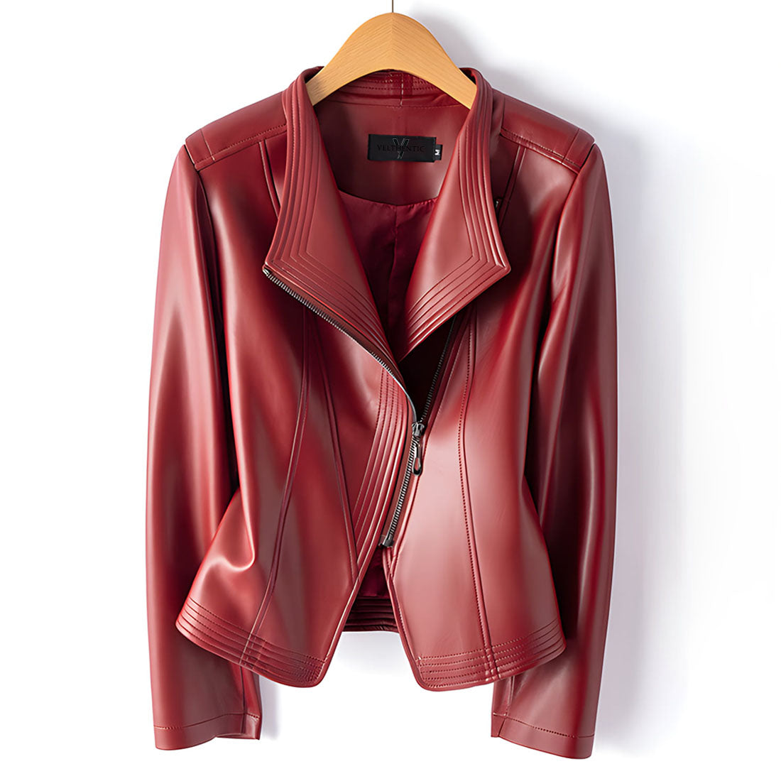 Madona Women's Sheepskin Moto Jacket - 
Fashinoza