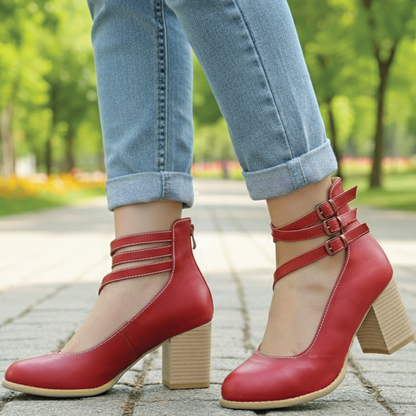 Gina - Women’s Block Heel Ankle Shoes