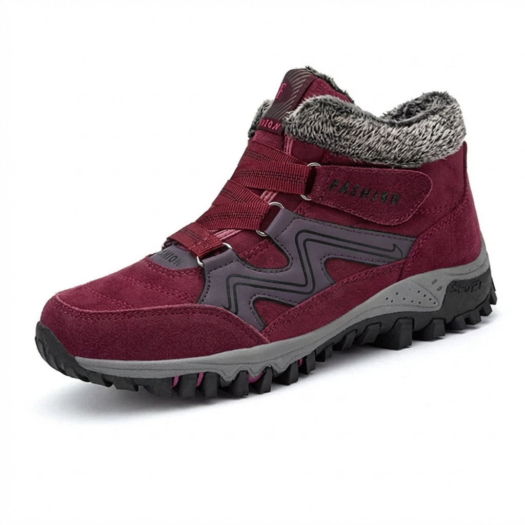 Orthopedic Lug Sole Ankle Boots for Women – Supportive & Cozy Design Caliboot