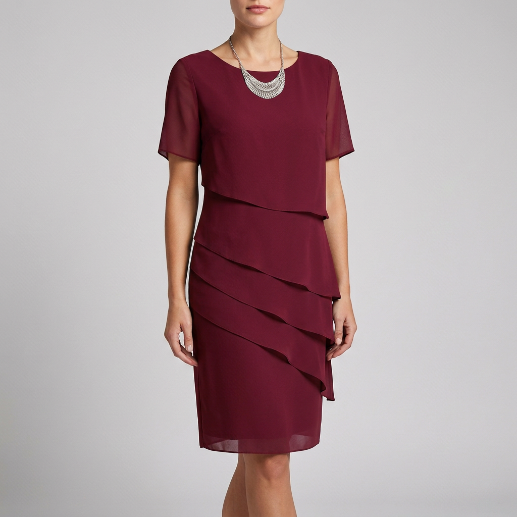 Women's Tiered Ruffle Sleeve Dress