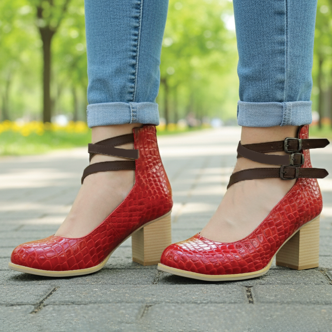 Gina - Women’s Block Heel Ankle Shoes
