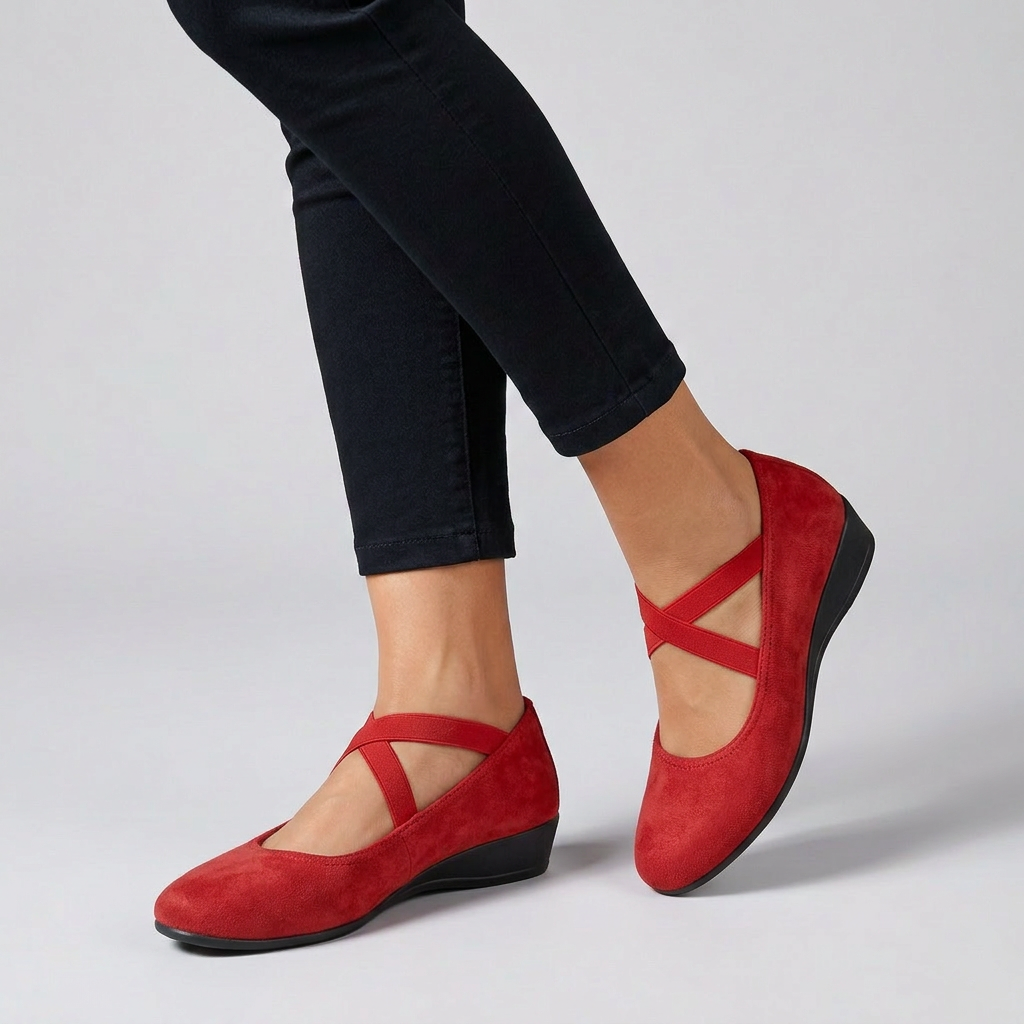 Women's Orthopedic Flats Cross-Strap Support