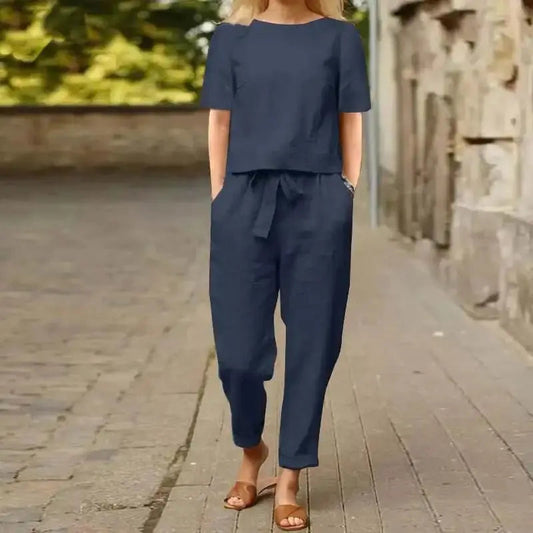 Women's Relaxed Fit Loungewear Set - 
Fashinoza