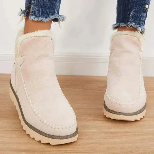 Women's Retro Snow Boots Thick Soled Comfortable - 
Fashinoza