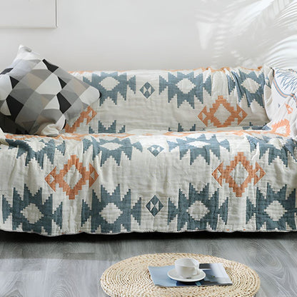 Cotton Reversible Muslin Blanket - Fashinoza