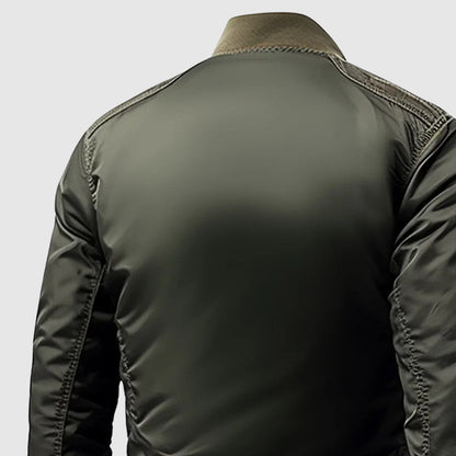 Men's Lightweight Bomber Jacket Nylon Urban Style Black