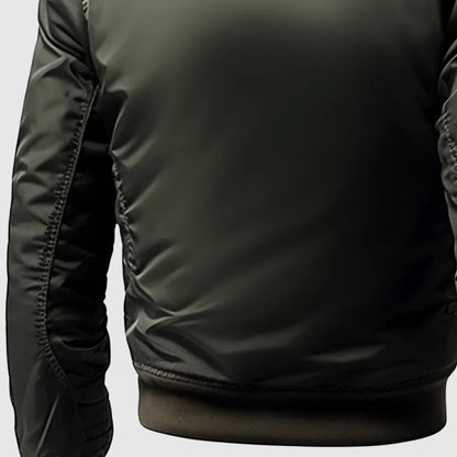Men's Lightweight Bomber Jacket Nylon Urban Style Black