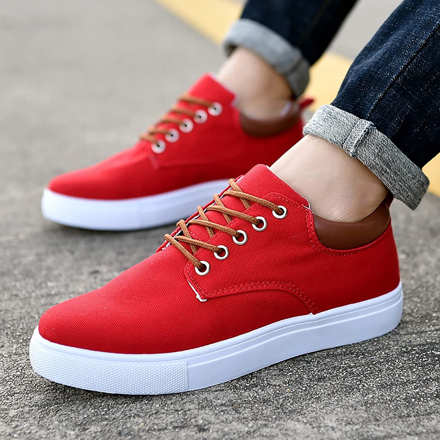 Men’s Two-Tone Lace-Up Sneakers