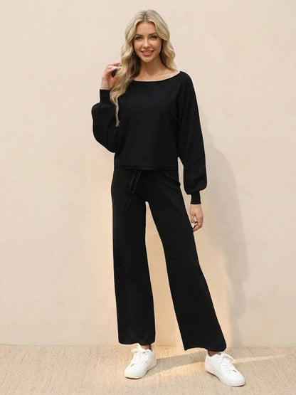 Women's Cropped Sweatshirt Lounge Set Pants