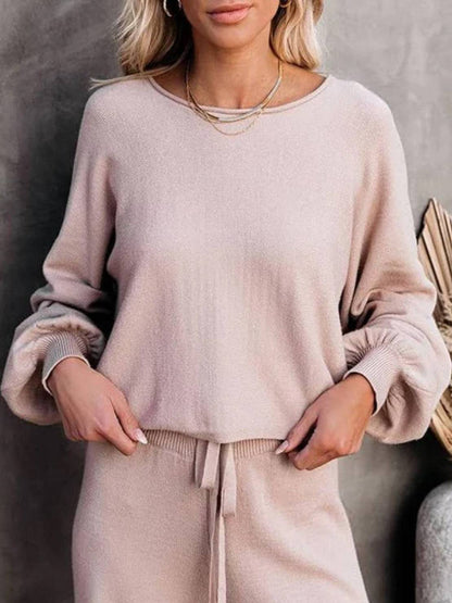 Women's Cropped Sweatshirt Lounge Set Pants