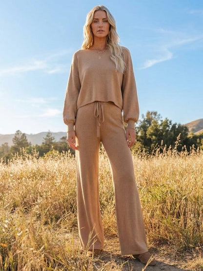 Women's Cropped Sweatshirt Lounge Set Pants