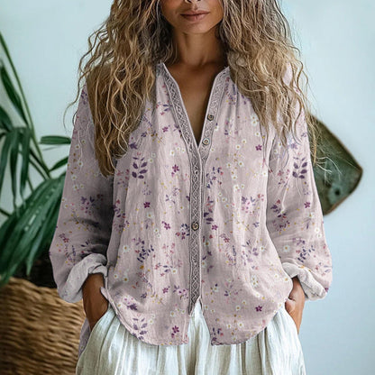 Women's Relaxed Fit Blouse Nature Print