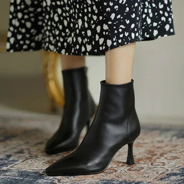 Women's Pointed Toe Ankle Boots Heel Style