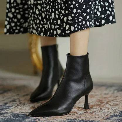 Women's Pointed Toe Ankle Boots Heel Style