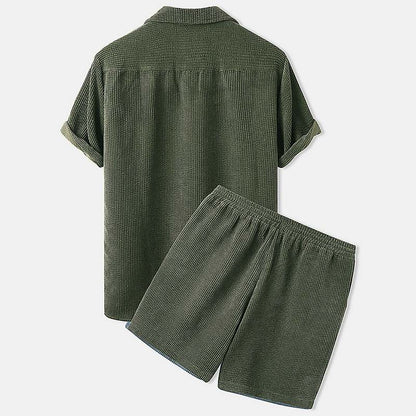 Men's Summer Ribbed Clothing Set Comfortable