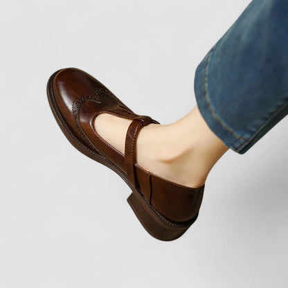 Women's Mary Jane Shoes Buckle Strap Low Heel