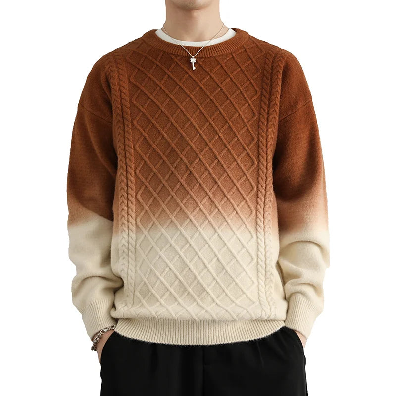 Gradient Diamond Knit Sweater