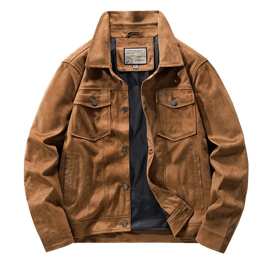 Suede Leather Jacket - 
Fashinoza