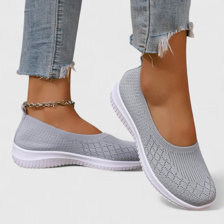 Brianna | Womens Lightweight Slip On Knit Flats