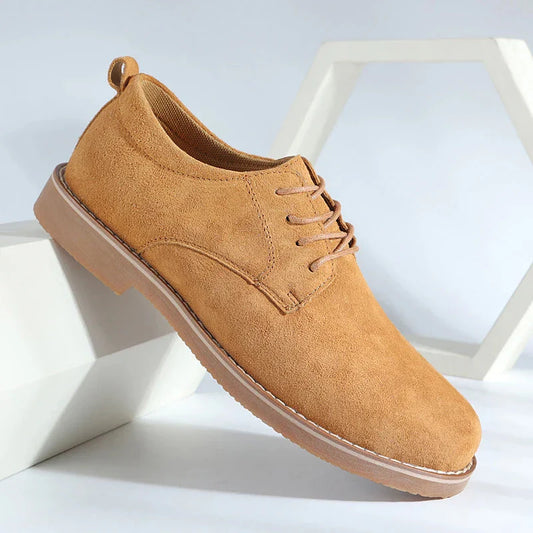 Men's Low- Lace-Up Oxfords Classic Leather Comfort Shoes - 
Fashinoza