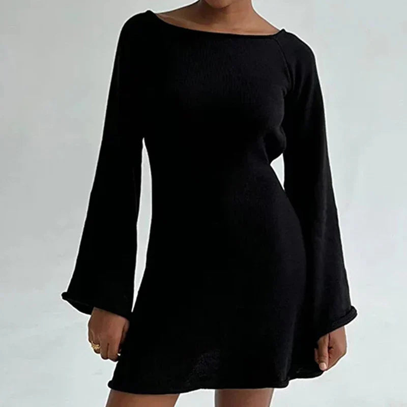 Audrey | Women Summer Long Sleeve Mini Dress