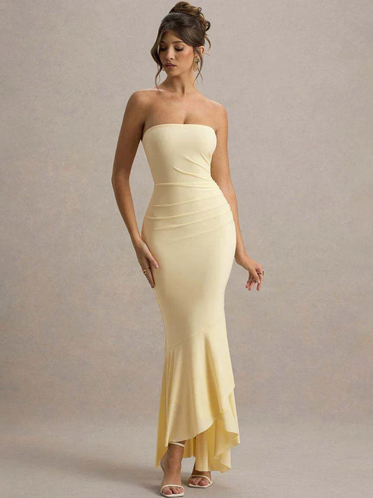 Women's Off-Shoulder Maxi Dress - 
Fashinoza