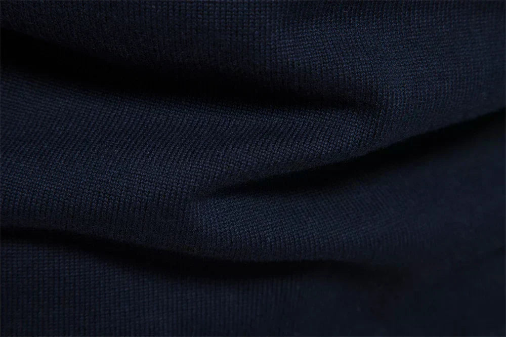 Men's Slim Fit Striped Quarter-Zip Jumper