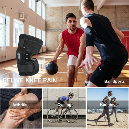 Hinged Knee Support Brace Adjustable - Fashinoza