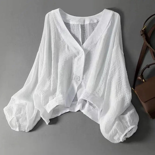 Eliana Women's Linen Blouse - 
Fashinoza