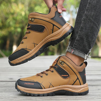 Men's Waterproof Orthopedic Hiking Boots Anti-Slip Outdoor Trekking Shoes