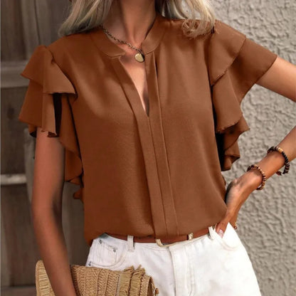 Women's Ruffle Sleeve Blouse