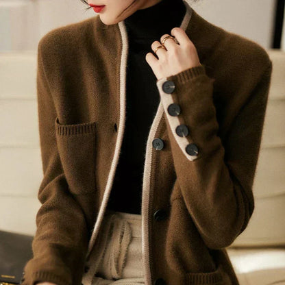 Women's Cardigan Sweater Four Patch Pockets - Fashinoza