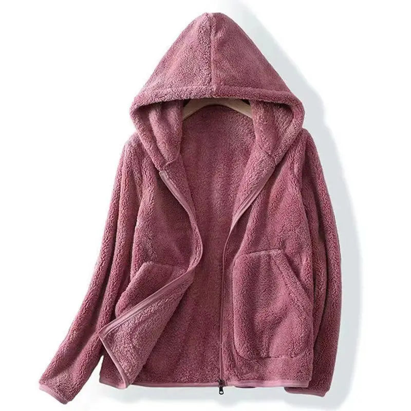 Ella | Women’s Spring Cozy Hooded Zip Jacket