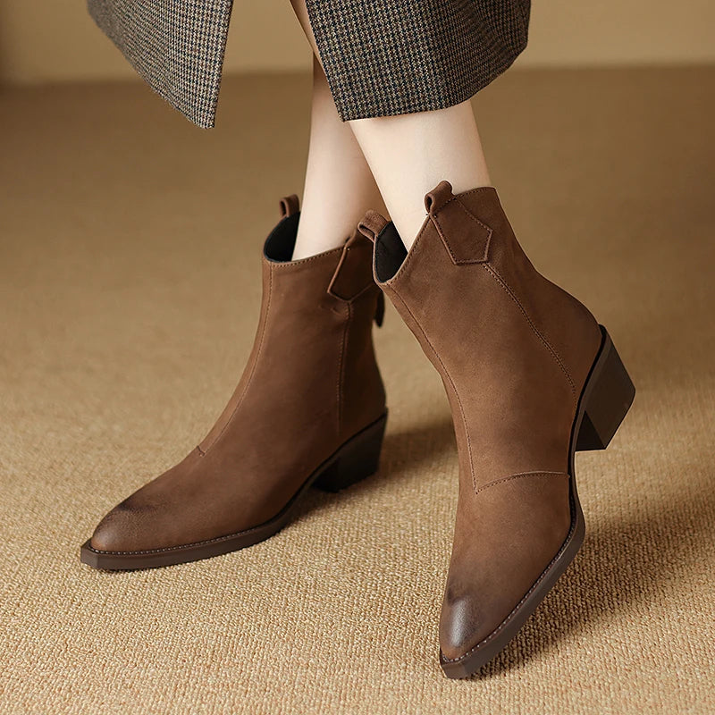 Women's Ankle Boots Block Heel Design