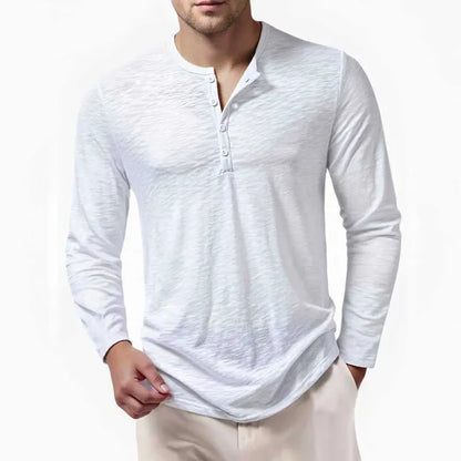 Vivana Women's Long Sleeve Henley Cotton Shirt