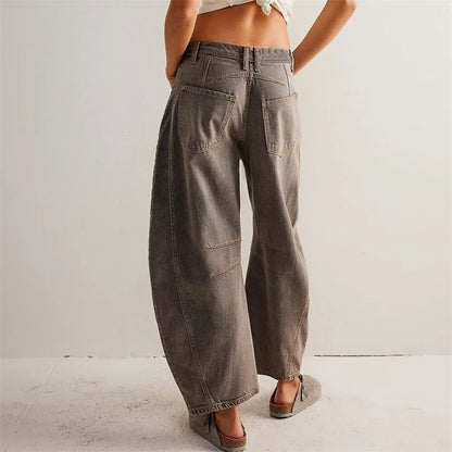 Women's High Waist Relaxed Fit Denim Jeans