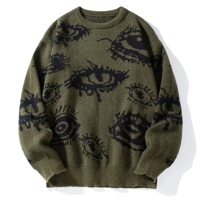 Abstract Eye Pattern Sweater