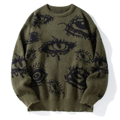 Abstract Eye Pattern Sweater