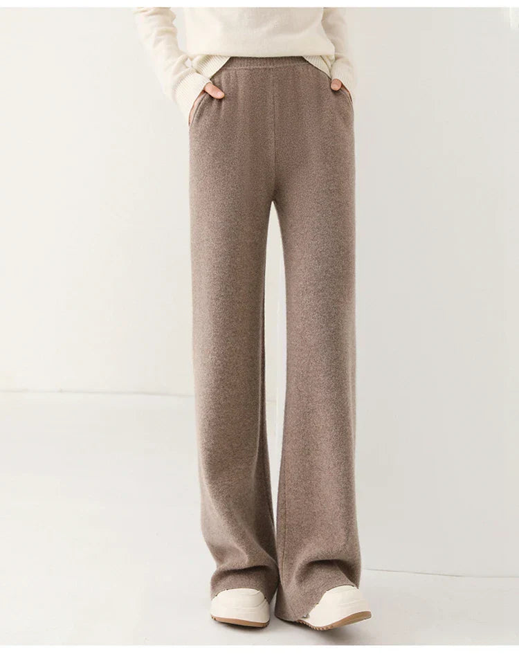 Relaxed Wide-Leg Pull-On Pants