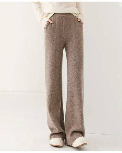 Relaxed Wide-Leg Pull-On Pants