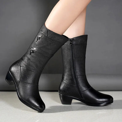 Women's Knee High Side Zip Boots