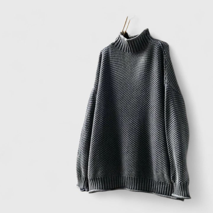Women's High Neck Ribbed Turtleneck Sweater
