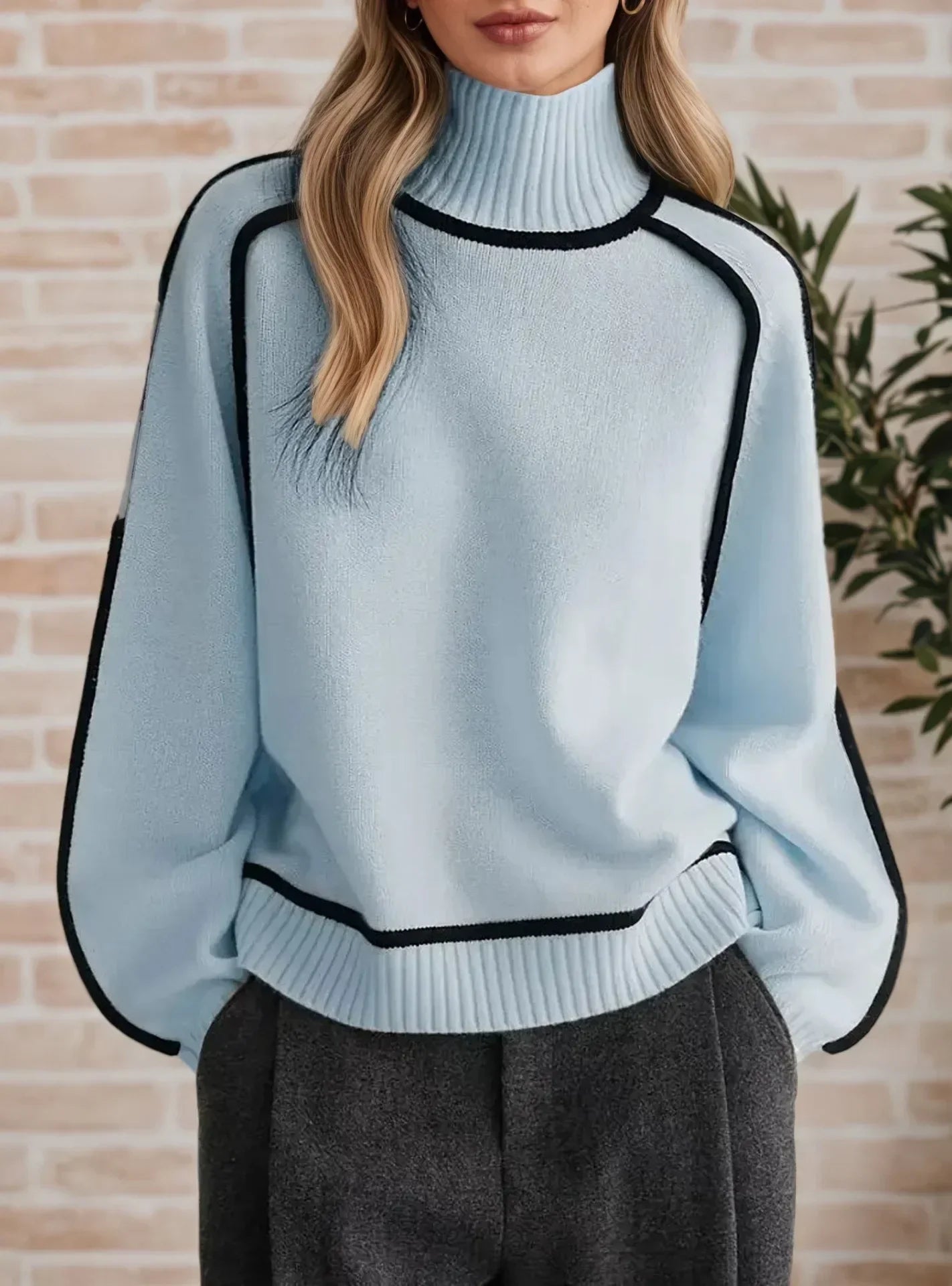 Women's Folded High Neck Sweater